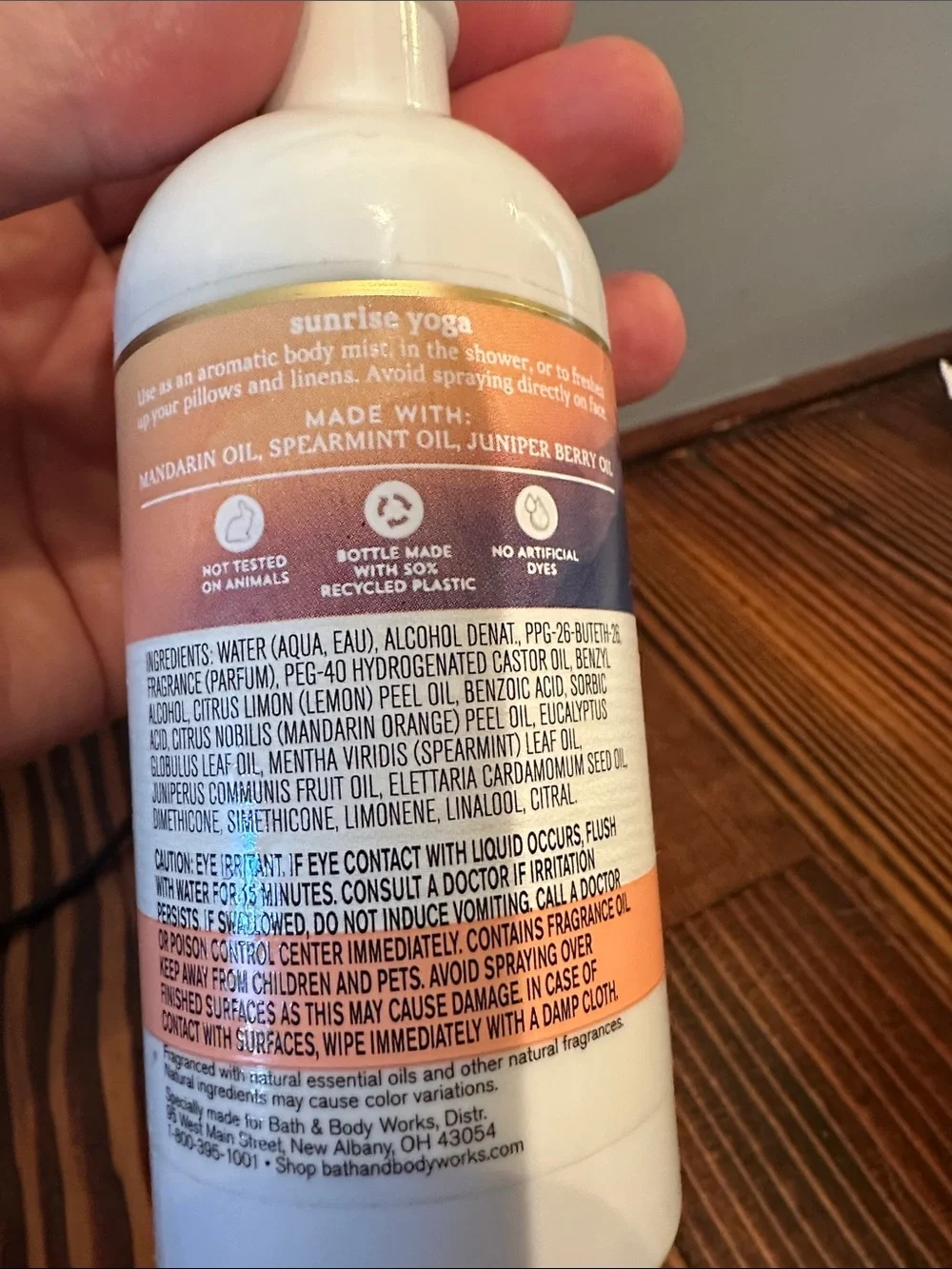 Bath & Body Works Sunrise Yoga Essential Oil Mist 75% Full (Discontinued)